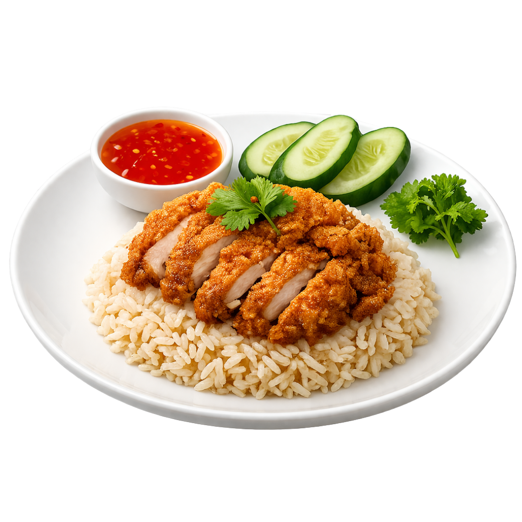 ข้าวมันไก่ทอด